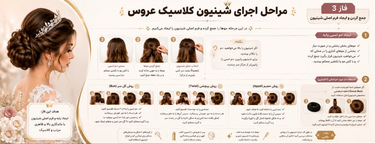 فاز ۳: جمع کردن و ایجاد فرم اصلی شینیون